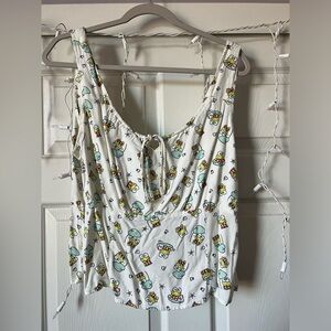 Sanrio Keroppi Cream Crop Top